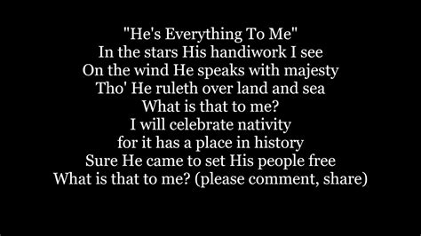 Hes Everything To Me Ralph Carmichael Cover Lyrics Words Text Trending