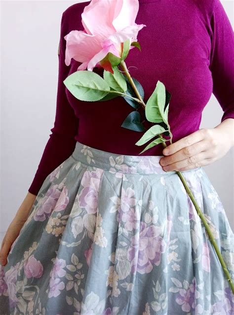 Laura Ashley Vintage Skirt Cottagecore Romantic Prairie Size S Etsy