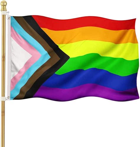 buy progress pride rainbow flag 3x5 outdoor all inclusive pride 100d bisexual vivid color lgbtq