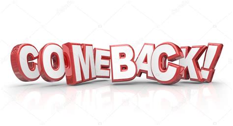 Comeback Word In Red 3d Letters Stock Photo By ©iqoncept 69045701
