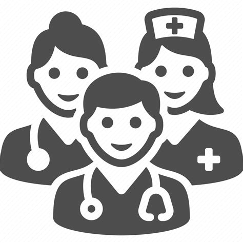 Doctor Hospital Staff Man Medic Medical Team Nurse Woman Icon