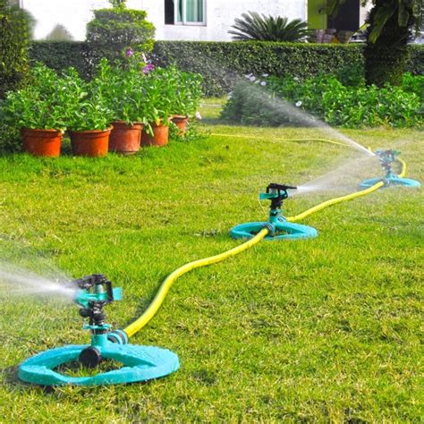 Please remember not to connect to the main water supply until the entire set up is complete. Water Sprinkler System Impulse Long Range Sprinklers ...