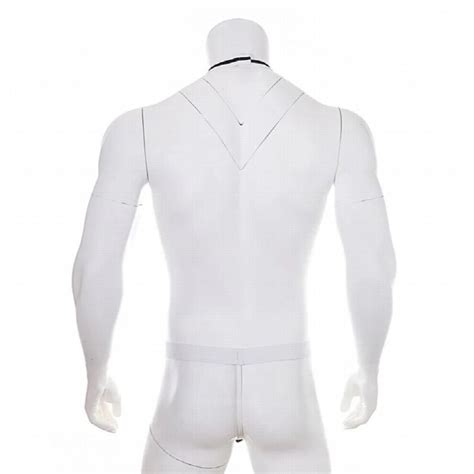 CLEVER MENMODE Sexy Mankini Underwear Men Bow Tie Waiter Costume Bodysuit One Piece Lingerie