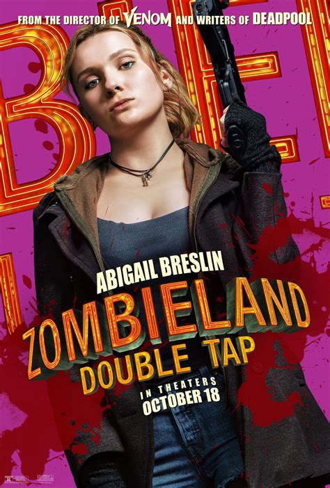 EMMA STONE ABIGAIL BRESLIN And ZOEY DEUTCH Zombieland Double Tap Posters And Trailer