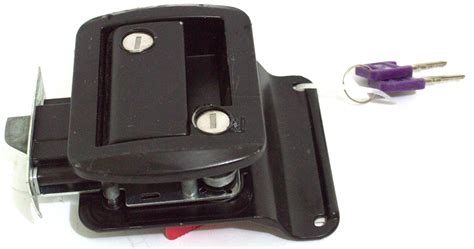 Black Rv Door Lock Paddle Lockset Camper Entry Latch