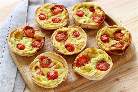 Recette quiche language:de ~ tarte a la rhubarbe un petit oiseau dans la cuisine. Mini-Quiches mit Tortillateig