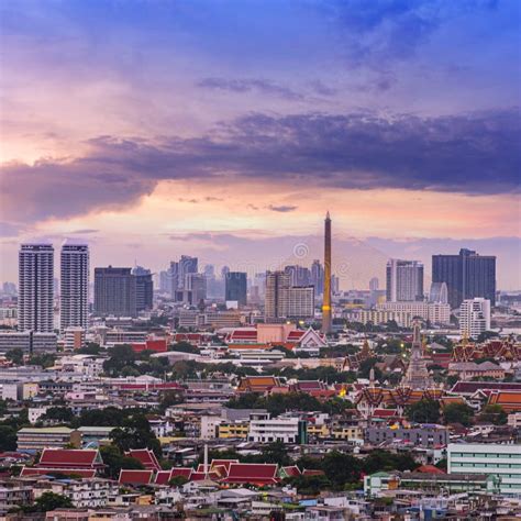 Cityscape Of Bangkok Skyline City With Sunset Sky Background Bangkok