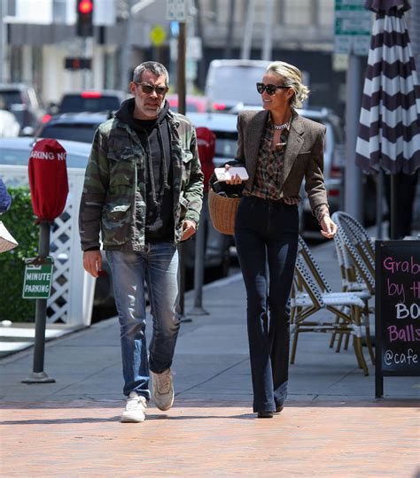 Laeticia Hallyday With Boyfriend Actor Jalil Lespert On A Walk In Los