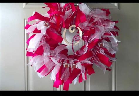 Ou Sooners Wreath Made From A Wired Hanger And Ribbons How To Make