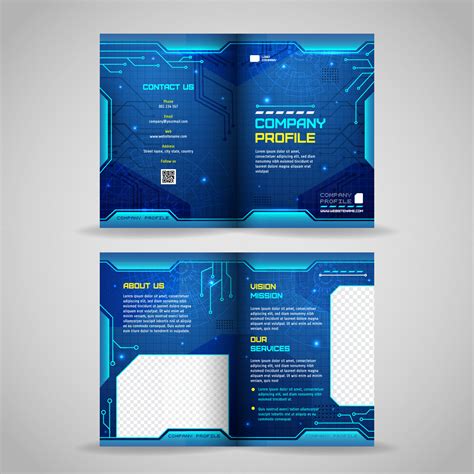 Technology Company Profile Template 22277826 Vector Art At Vecteezy