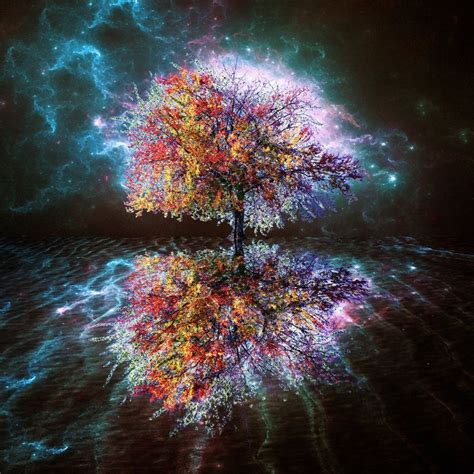 Cosmic Colors Tree Art Art Cosmic Tree
