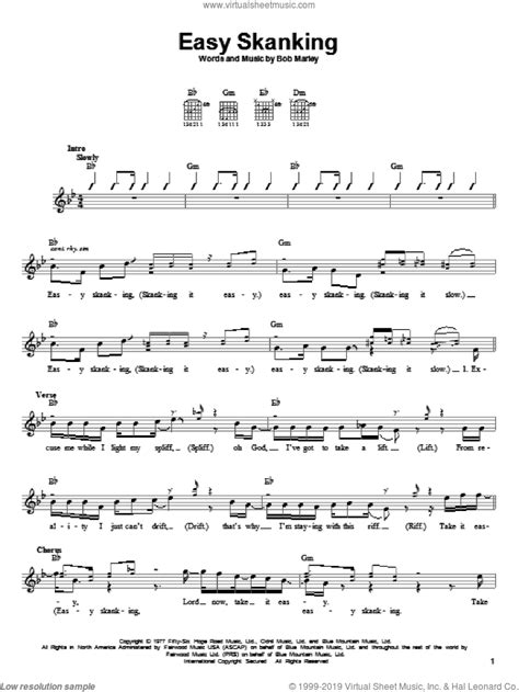 For a child who is a beginning string player, making music can be baffling. Marley - Easy Skanking sheet music for guitar solo (chords ...