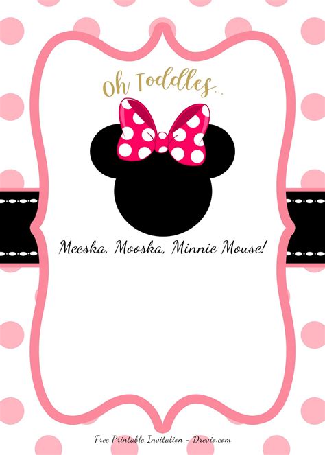 Template Free Printable Minnie Mouse Food Labels
