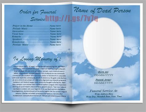 Funeral Program In Word Australia Outside Pages Download
