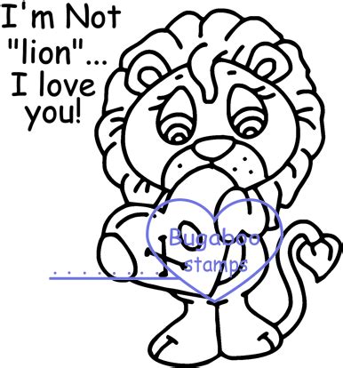 Valentine Critter Lion | Lion valentine, Digi stamps, Valentine