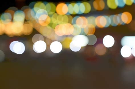 City Blurring Lights Circular Bokeh Background Stock Photo Download