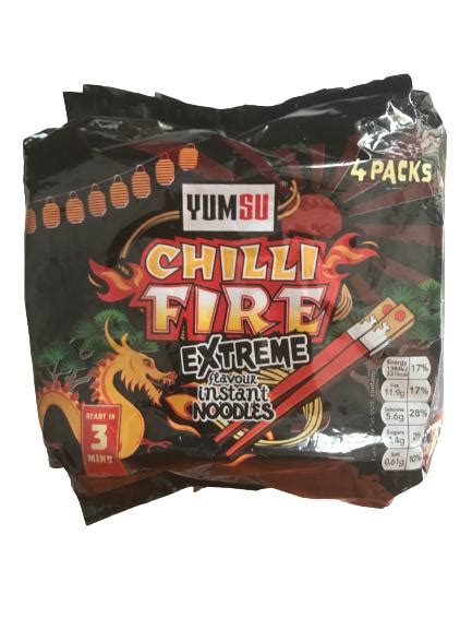 Yumsu Chili Fire Extreme Flavour Instant Noodles Liam Mart