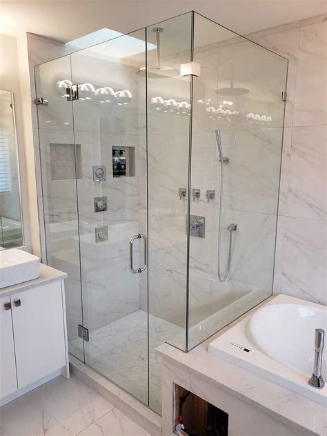 install bathroom glass shower door best design idea