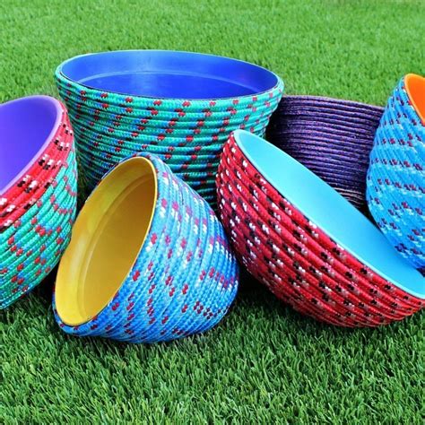 Colorful Rope Bowls · How To Make A Rope Basket · Decorating On Cut Out