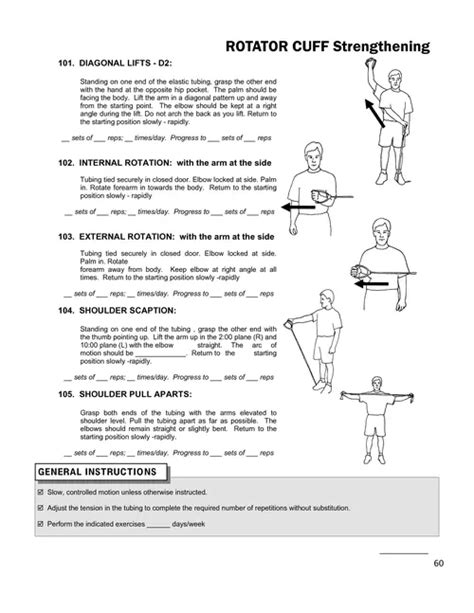 Rotator Cuff Exercises Handout