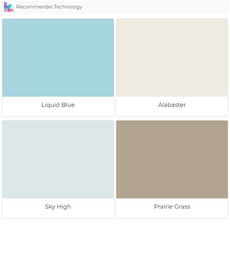 Explore your true value® paint color options, learn what makes colors work together on all paint and stain through june 23rd, 2015. Liquid Blue, Alabaster, Sky High, Prairie Grass (With ...
