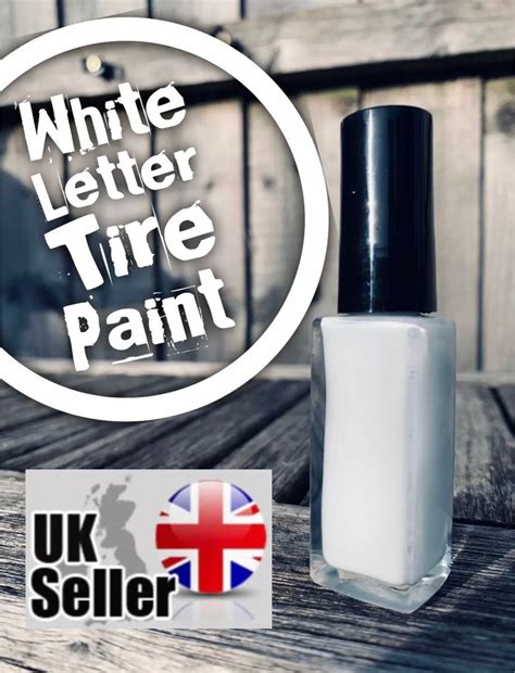 White Letter Tyre Tire Rubber Paint 10ml Etsy