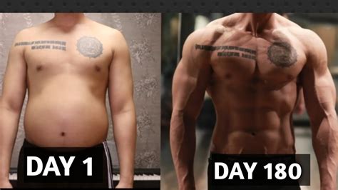 180 days natural body transformation gym motivation fat to fit the best transformations