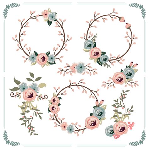 Floral Wreath Vector Art, Icons, and Graphics for Free Download