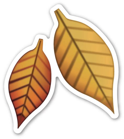 Fallen Leaf Emoji Stickers Iphone Laptop Stickers Emoticons Emojis
