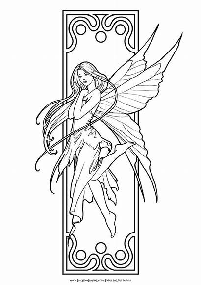 Coloring Fairy Fairies Pages Printable Adult Adults