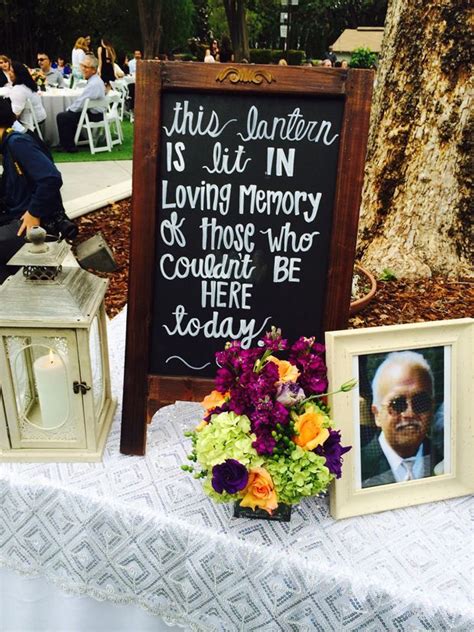 In Memory Of Sign At Wedding Lovely Way To Remember Lost Loved Ones