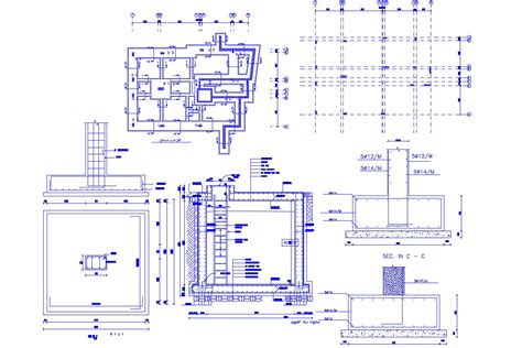 Rcc Foundation And Column Section Drawing Free Dwg Fi Vrogue Co