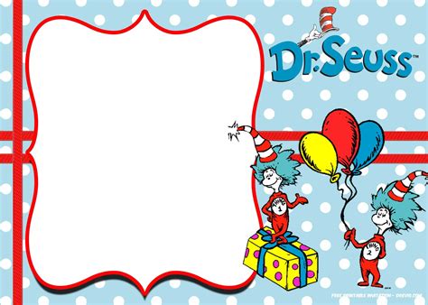 Dr Seuss Birthday Invitations Printables Artofit