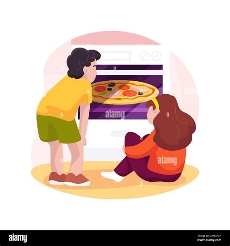 Waiting For Pizza Isolated Cartoon Vector Illustration Stock Vector