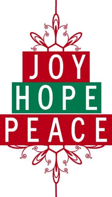 Joy Hope Peace Christmas Wall Stickers Vinyl Decal Ebay