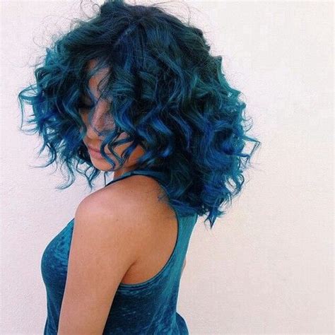 Blue Hairstyles For Culy Hair Blue Hair Curly Blue Hair Naturally