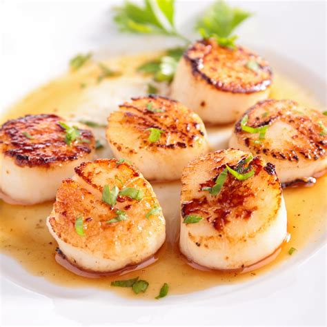 Seared White Wine Scallops