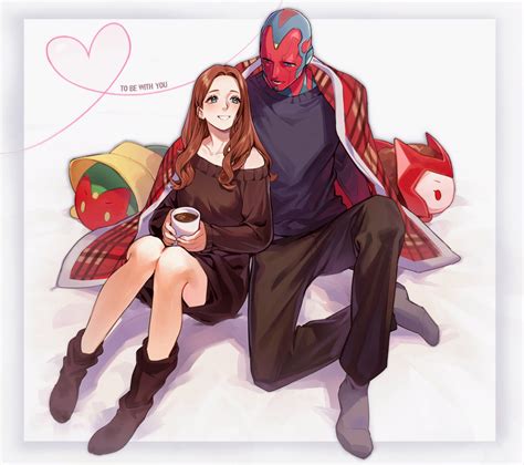 Scarlet Witch Wanda Maximoff And Vision Marvel And More Drawn By