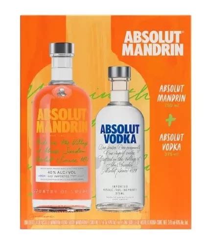Vodka Absolut Mandarin 750 Ml Blue 375 Ml Sabor Mandarina Envío Gratis