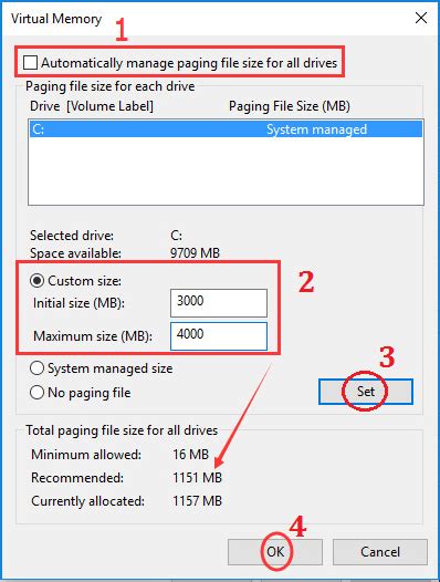 Low Memory Error In Windows 10 Fixed