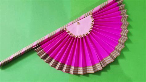 How To Make Hand Paper Fanchinese Fanpaper Fanpaper Craft Ideas