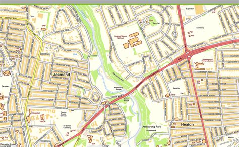 Newcastle City Centre Street Map I Love Maps