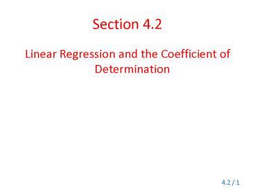 PPT Linear Regression And The Coefficient Of Determination PowerPoint
