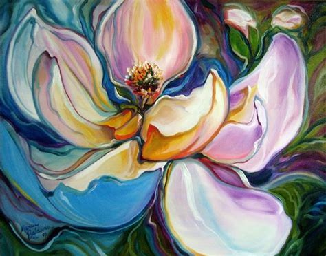 Sweet Magnolia Modern Floral Abstract By Marcia Baldwin