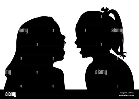 Crazy Children Silhouette Stock Photo Alamy