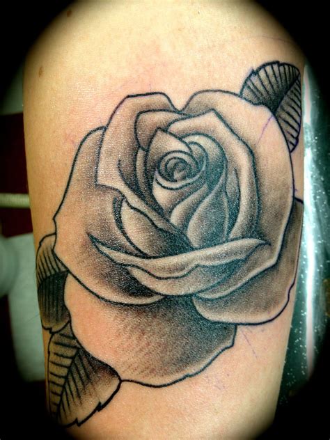 Readyfreddiearroyobg Rose Rose Black And Grey Rose Tattoo