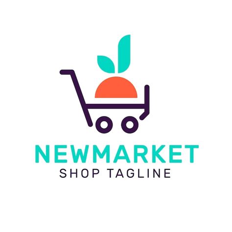 Supermarket Logo Style With Shop Tagline Free Vector