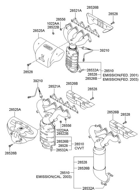 Hyundai Elantra Catalytic Converter With Integrated Exhaust Manifold