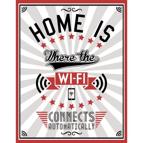 Home Is Where The Wifi Connects Automatically Dark Version Art Prints