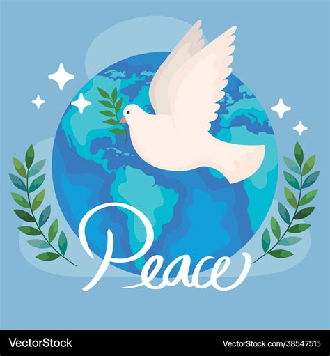 World Peace Poster Royalty Free Vector Image Vectorstock